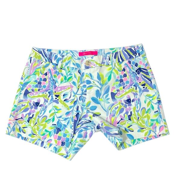 Lilly Pulitzer Callahan Stretch Short Resort White Shell Beach Size 2 - Picture 1 of 7